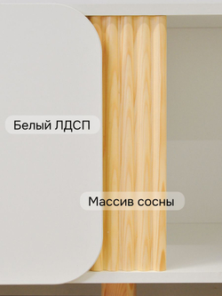 Тумба под телевизор, 150х40х55, Ола, напольная, в прихожую, белый / сосна, Dipriz