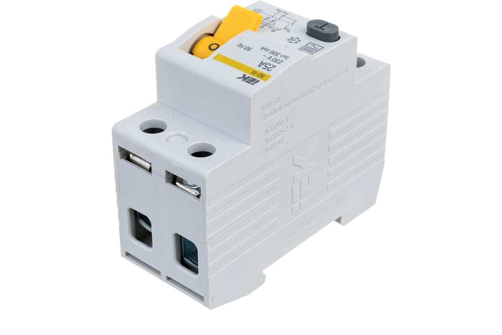 Выключатель дифференциальный (УЗО) ВД1-63 2Р 25А 300мА IEK