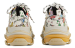 GUCCI/Gucci x Balenciaga Balenciaga Triple S Floral low-cut daddy shoes women's Ivory white