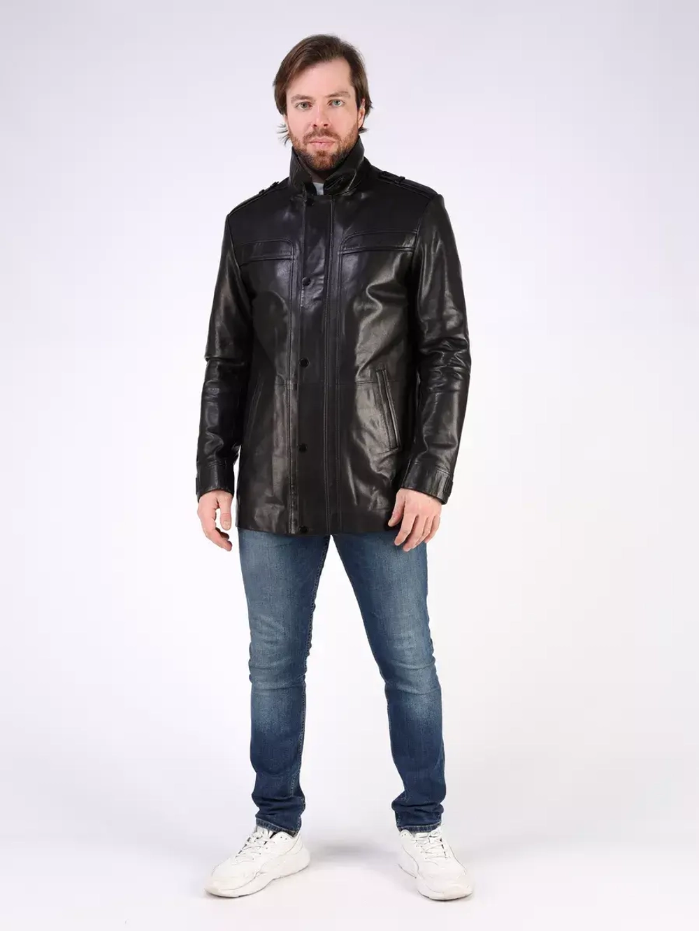 Кожаная куртка демисезонная Турция пальто