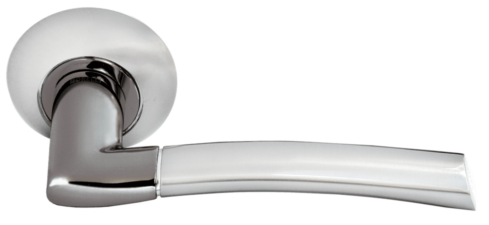 Дверные ручки Morelli "ПИЗА" MH-06 SN/BN Цвет - Белый никель/Чёрный никель