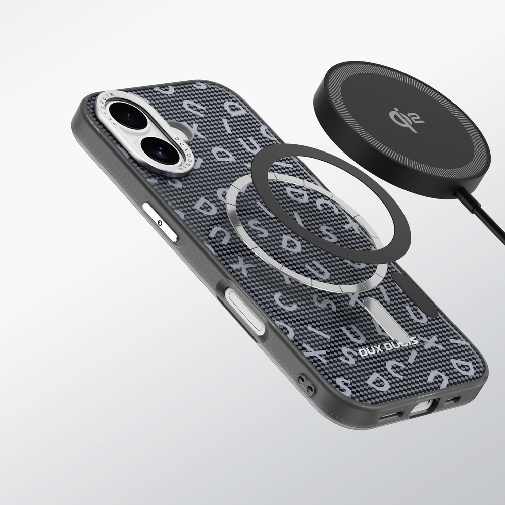 Чехол с MagSafe черного цвета от Dux Ducis для iPhone 17, серия Moro Series Magnetic Case