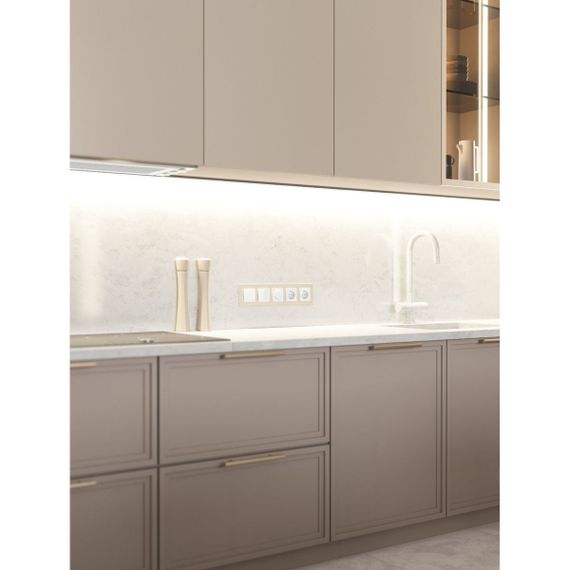 Рамка Werkel Senso на 5 постов шампань стекло soft-touch W0053111 4690389214295