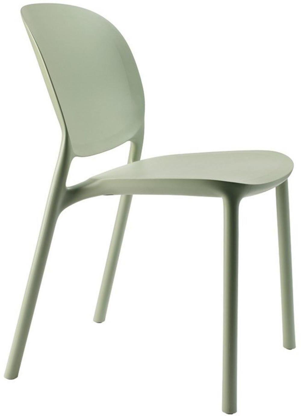 Стул пластиковый Scab Design Hug Go Green, зеленый шалфей