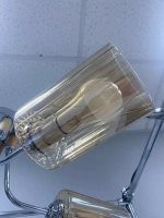 Люстра потолочная GETTI  E27*5*60W хром, светлое дерево