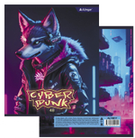 Тетрадь 48л., А5, клетка, Alingar "Cyber punk", скрепка, мелованный картон (стандарт), блок офсет, 4 дизайна в пленке т/у
