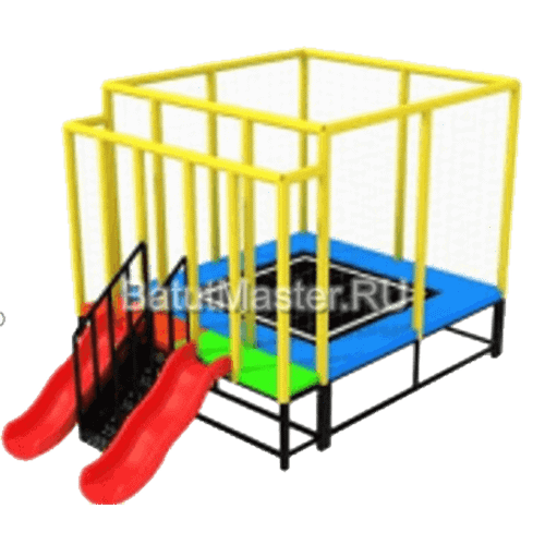 Батутная арена "Сказка" с двумя горками 3,5x3x2,3 м