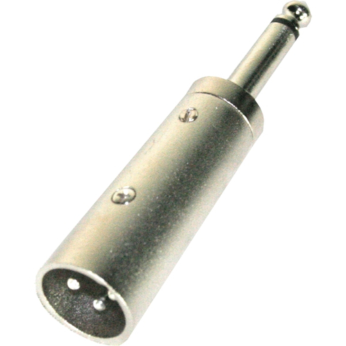 INVOTONE AD320 - переходник 3P XLR папа, 6.35мм моно джек папа, корпус металл