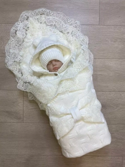 Конверт на выписку для новорожденных зимний