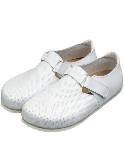 02 | "Milos" | Мужские полуботинки (белый перфорация)