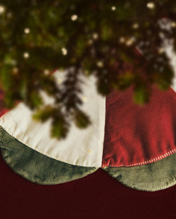 ZARA HOME УКРАШЕНИЕ ДЛЯ ОСНОВАНИЯ ЕЛКИ ИЗ БАРХАТА, РАЗНОЦВЕТНЫЙ