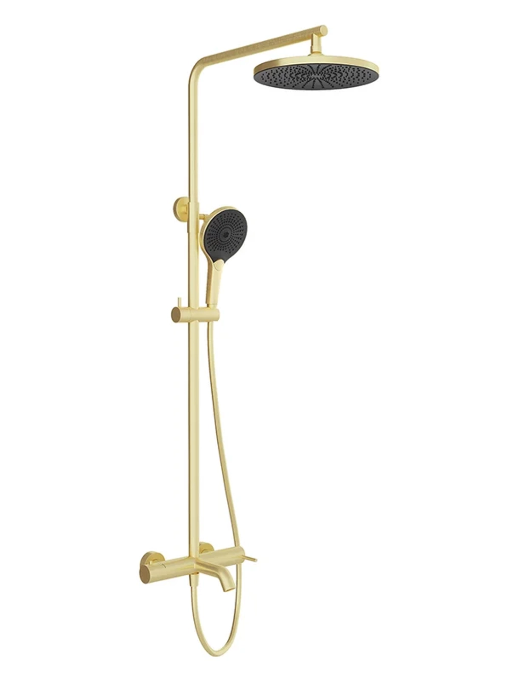 Душевая система Aqueduto CHUVA с изливом для ванны, шлифованное золото