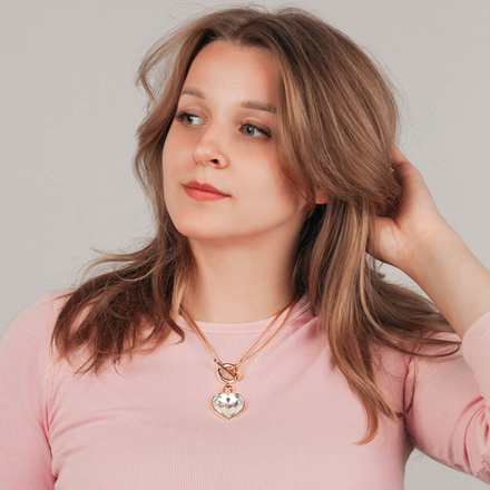 Колье Fiore Luna Crystal Heart Togl LN5237 G