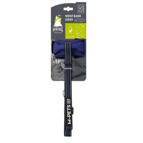 Поводок M-PETS "Hiking"длина 140-200 см, ширина 25 мм, синий электрик, для собак