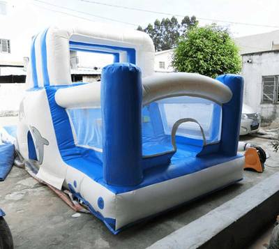 Надувная водная горка «Дельфинчик», 14×3×4 м