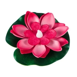 Декоративная фигурка садовая для водоемов КУВШИНКИ для пруда с подсветкой НАБОР 3 штуки, светящаяся от контакта с водой, диаметр 10 см, кувшинка в пруд плавающая ЛОТОС, ЛИЛИЯ 3 разных цвета