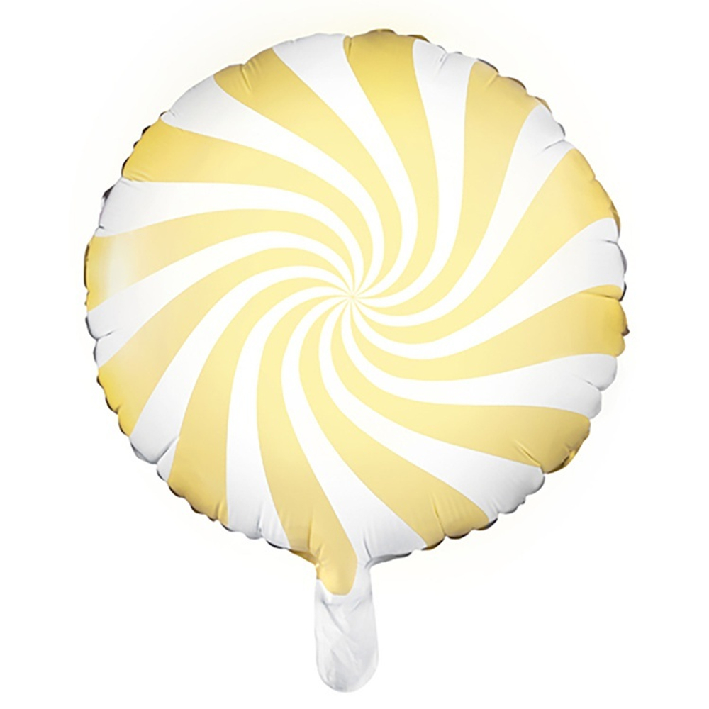 Фольгированная фигура, круг, " Леденец Пастель Light Yellow,18"/45СМ