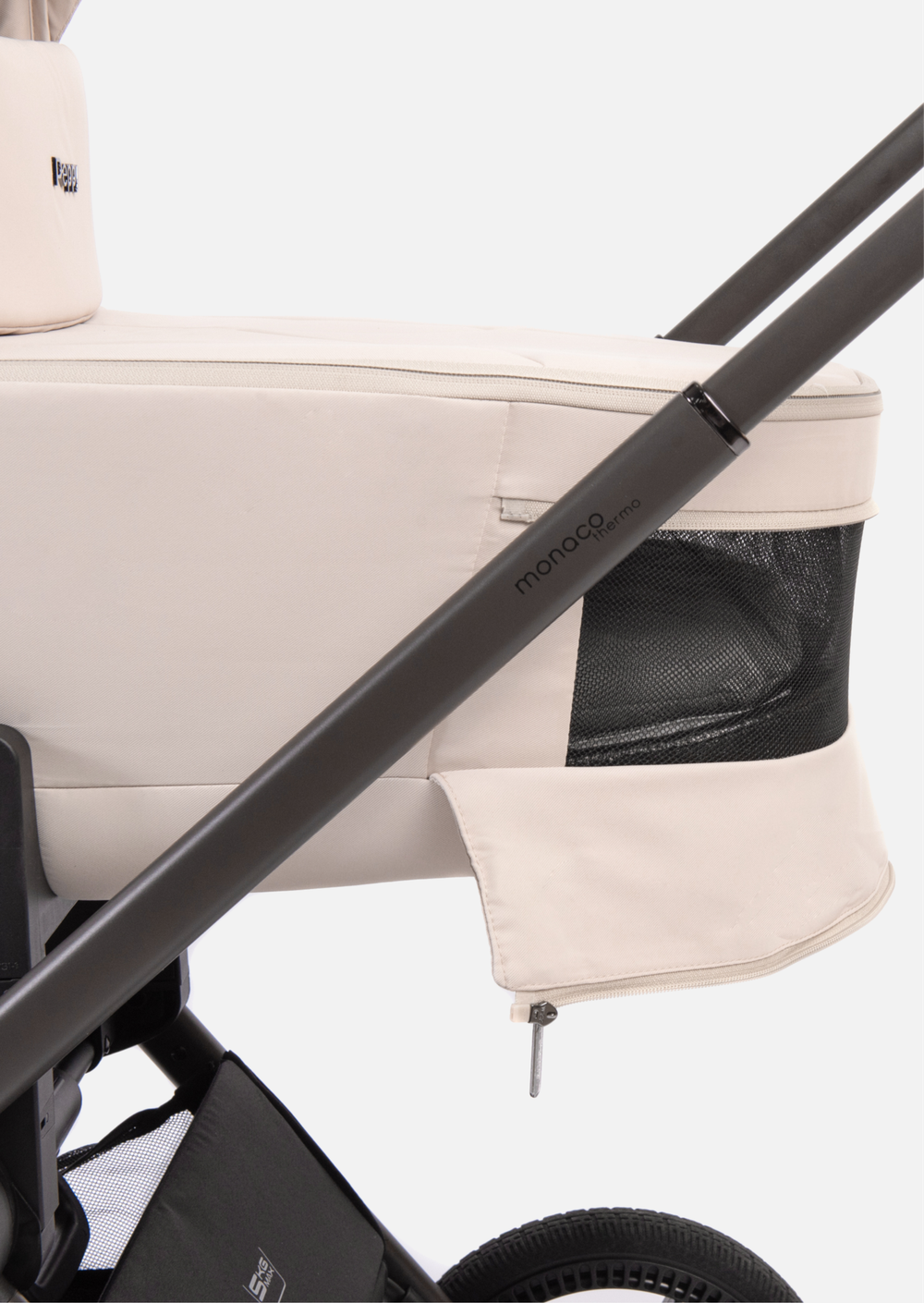 Peppy Коляска детская Monaco thermo 2 в 1 Beige (бежевый), рама серо-коричневая