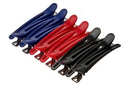 Зажимы для волос Harizma, алюминий/пластик, цветные, 10см (h10898-mix)