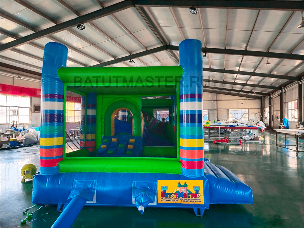 Детский надувной батут "Радужный"