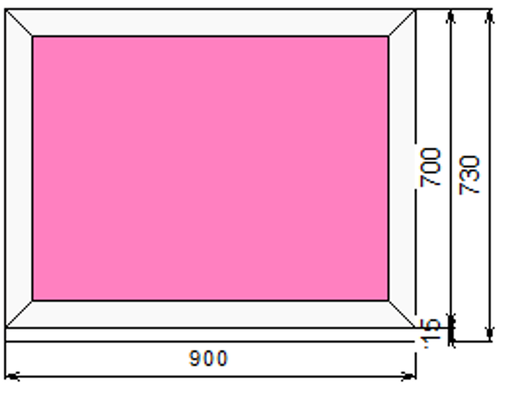 Пластиковое окно 700 х 900 ТермА Эко с глухой створкой