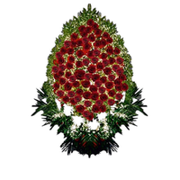 Венок из живых цветов №07