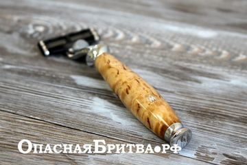 Бритва MUEHLE PURIST, Mach3, каповая береза