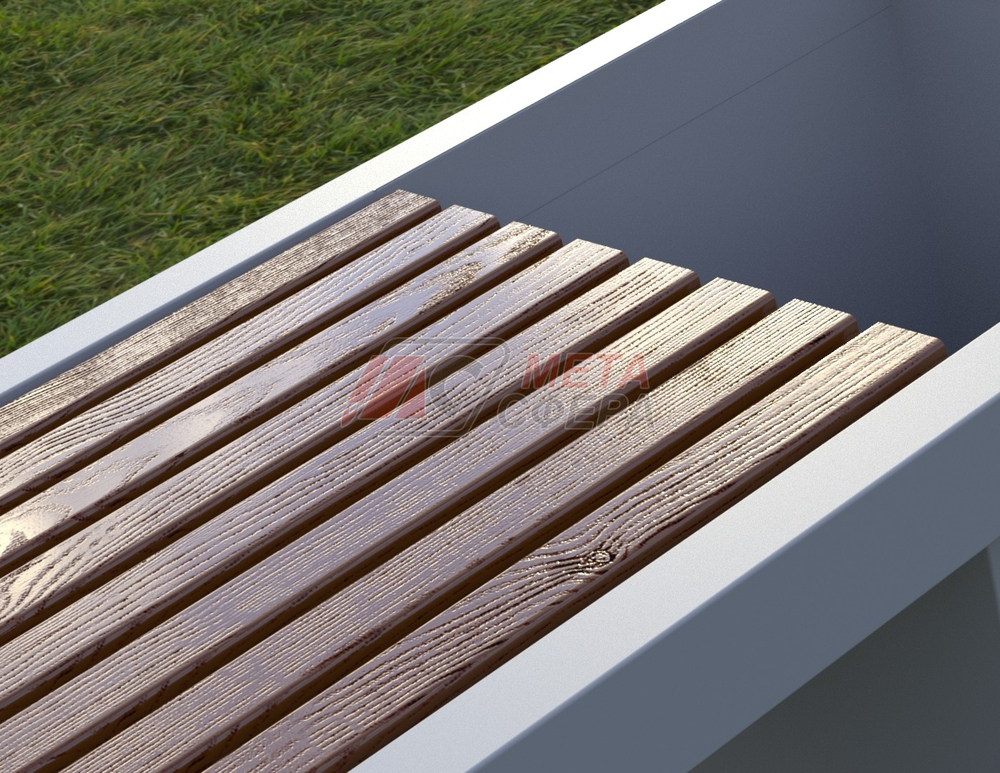 Лавка Бонжур 3 со средней цветочницей