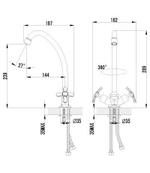 Смеситель для кухни с поворотным изливом LEMARK PARTNER – LM6544C