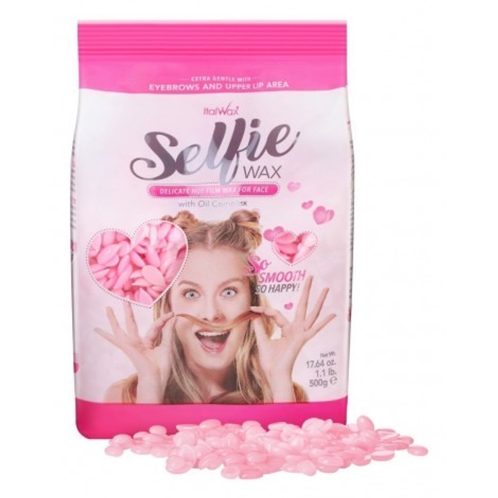 ПЛЕНОЧНЫЙ ВОСК ITALWAX «SELFIE» ДЛЯ ДЕПИЛЯЦИИ ЛИЦА 500гр