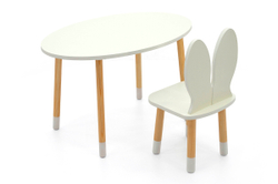 Детский стол Бельмарко Stumpa овал белый