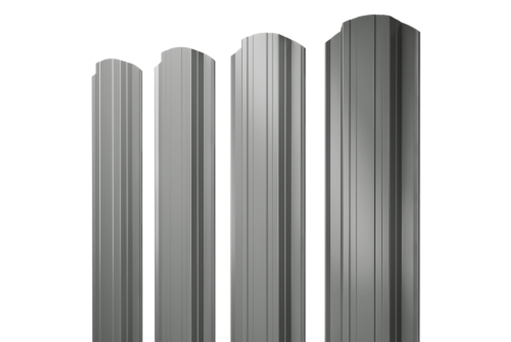 Штакетник Прямоугольный фигурный 0,45 PE RAL 7005 мышино-серый