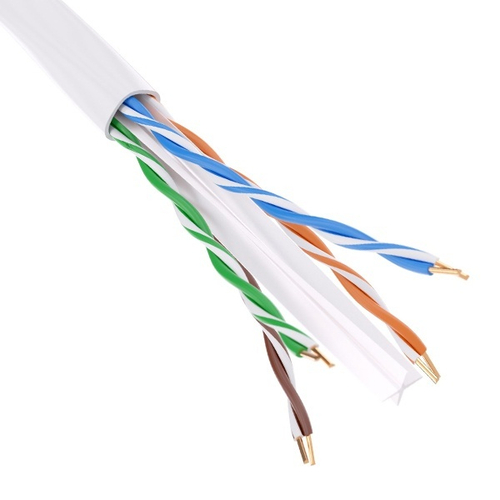 Кабель витая пара неэкранированный U/UTP 23AWG нг(А)-HF cat 6 белый 4 пары [305м] DKC (провод для интернета) RN6UUK01WH