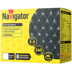 Гирлянда Navigator 61 851 NGF-N01-240CW-12-2x2m-230-TR-IP20