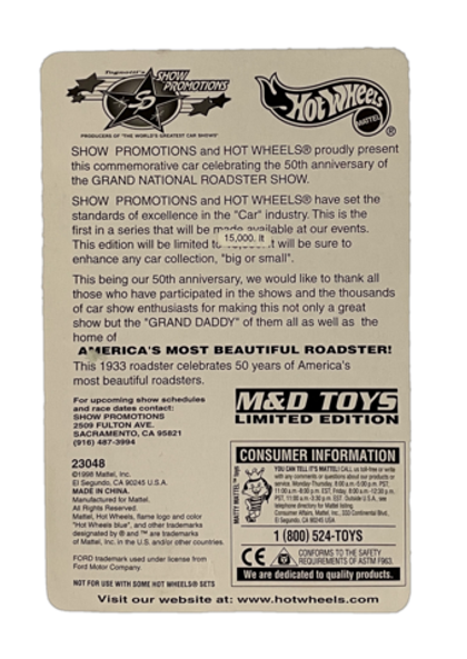 Hot Wheels Grand National Roadster Show '33 Ford Roadster (1999)