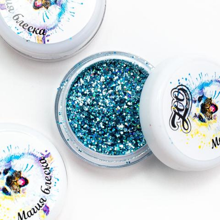 1248 Глиттер голографический "Магия блеска" 2 г бирюзовый