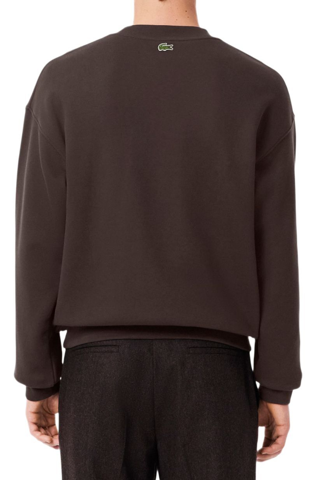 Мужская теннисная кофта Lacoste Heritage Embroidery Fleece - brown