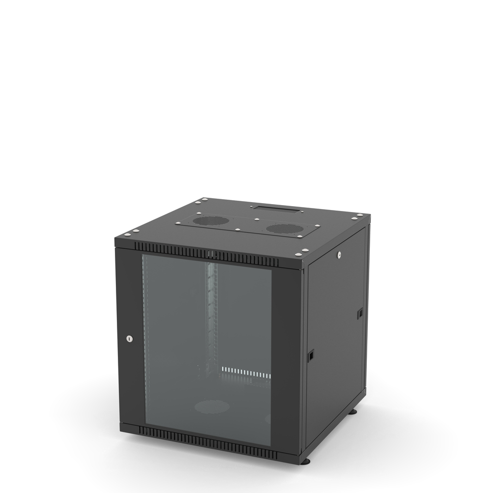 Шкаф напольный 19", 12U Filum FL-NT-1266GM1M-BK