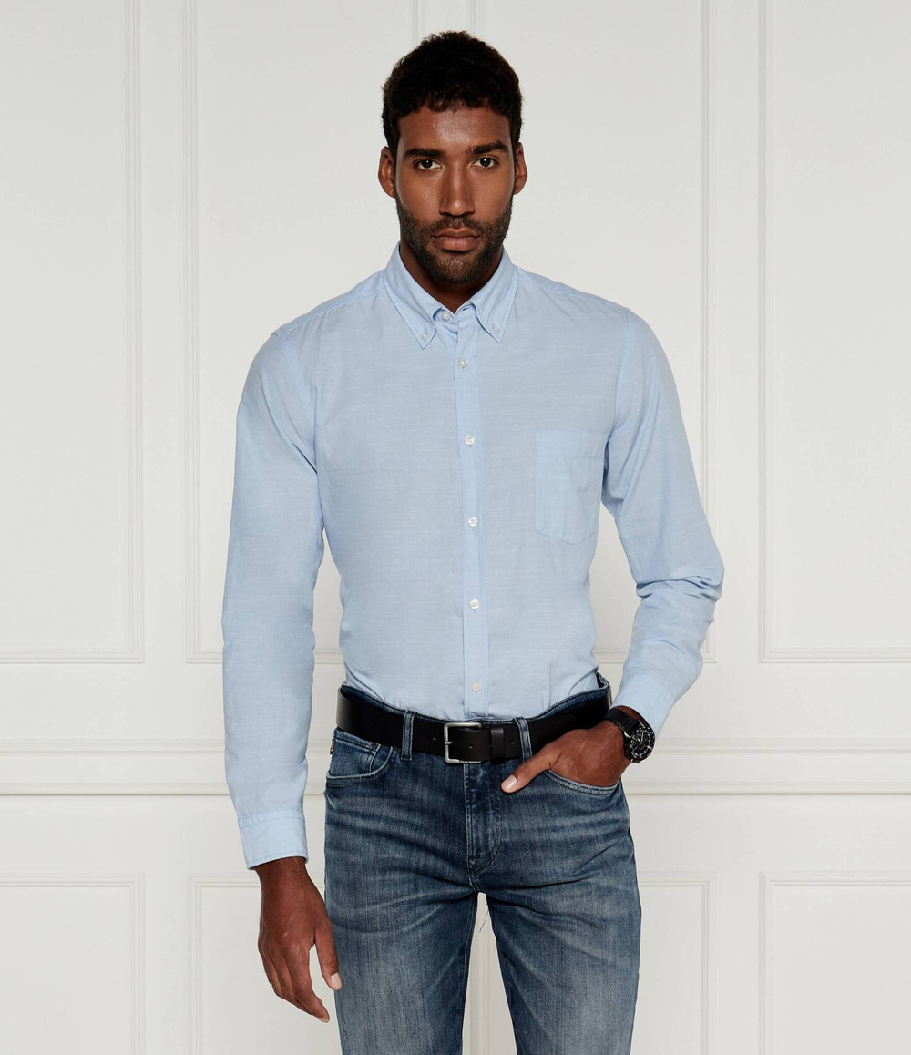 Рубашка Rickert_M BOSS ORANGE - голубой(50520061)