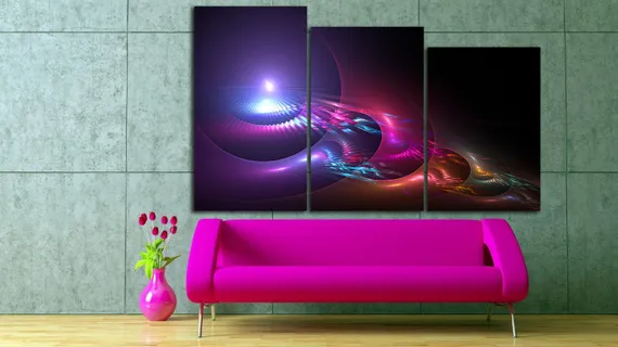 Модульная картина "Блики лучей"