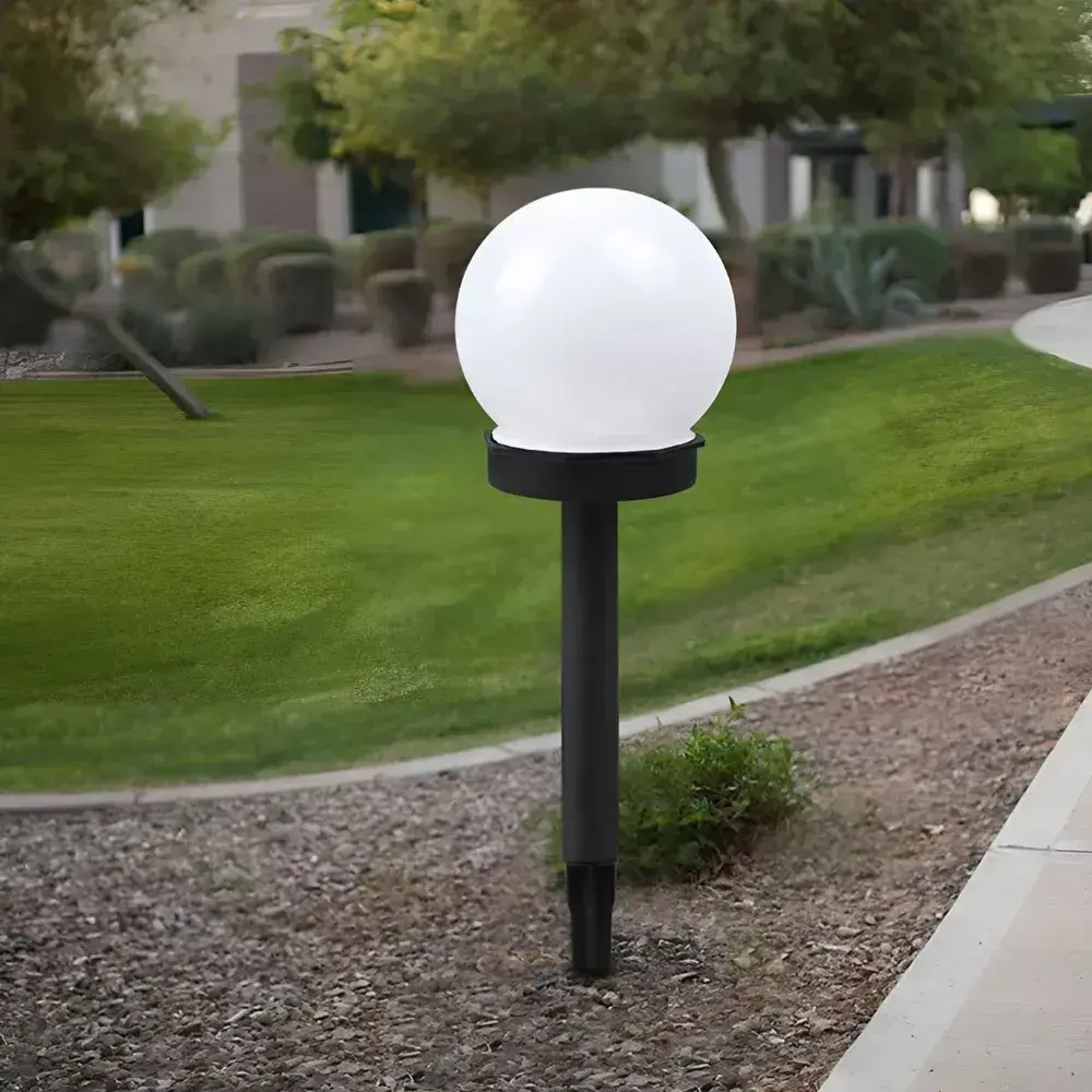 Уличные светильники на солнечной батарее "ШАР" 4 шт/ Фонари садовые на солнечных батареях, теплого свечения