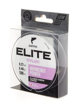 Леска монофильная SALMO Elite Fluoro Coated Nylon, 100 м, 0,27 мм, прозрачная