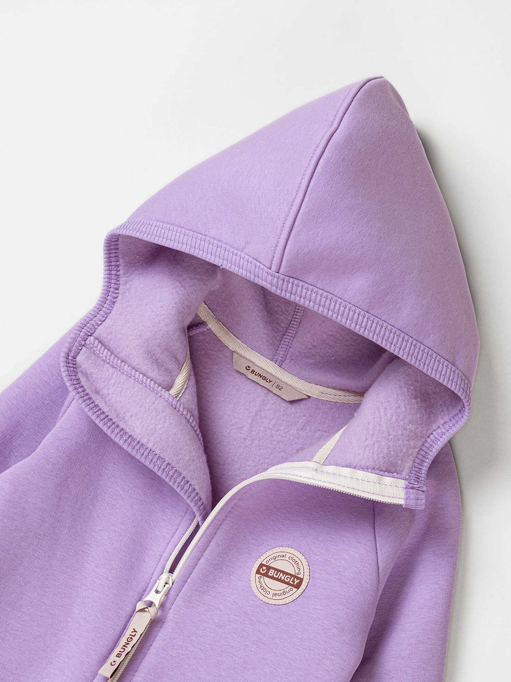 Комбинезон с клапаном и капюшоном "Лаванда" утепленный