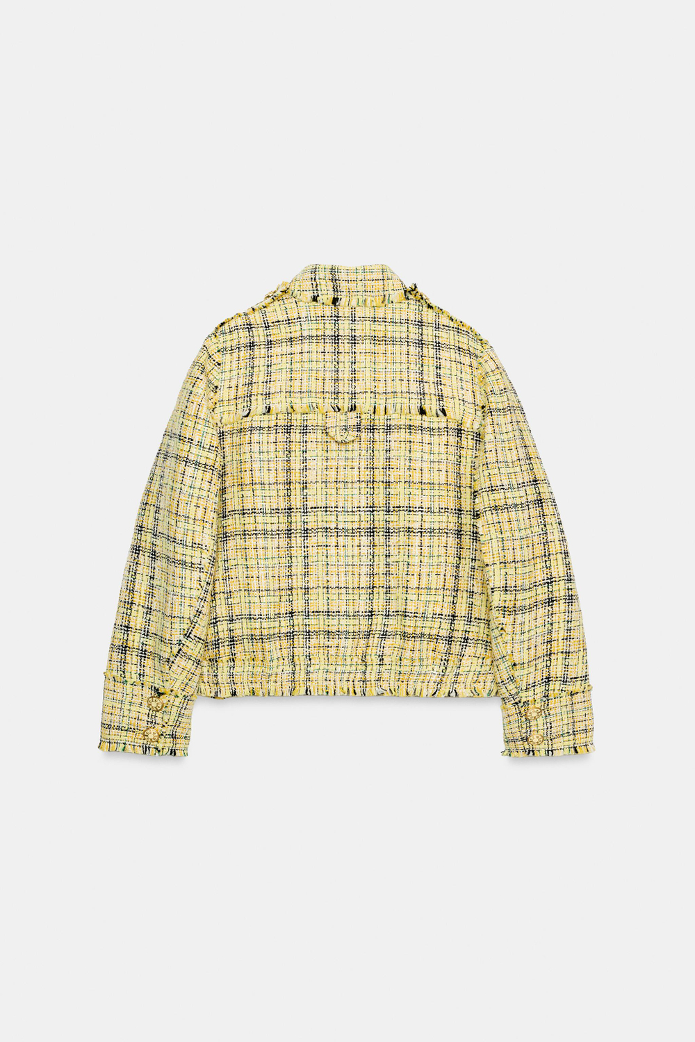 ZARA ТКАНЕВАЯ КУРТКА В КЛЕТКУ — ZW COLLECTION, ЖЕЛТЫЙ