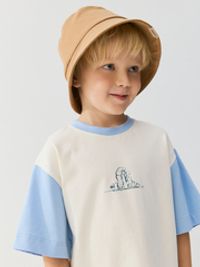 Футболка оверсайз "Гусеница" с принтом