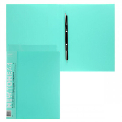 Папка-скоросшиватель Hatber NEWtone Pastel, A4, кор. 17 мм, с карманом, 700 мкм, мята, пластик, 1 шт