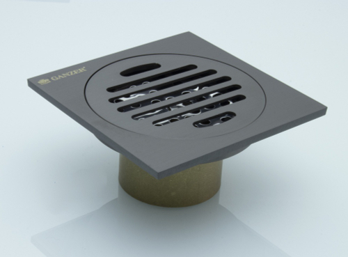 Трап прямой 10 х 10  (ГРАФИТ)  GANZER  (60/1шт)