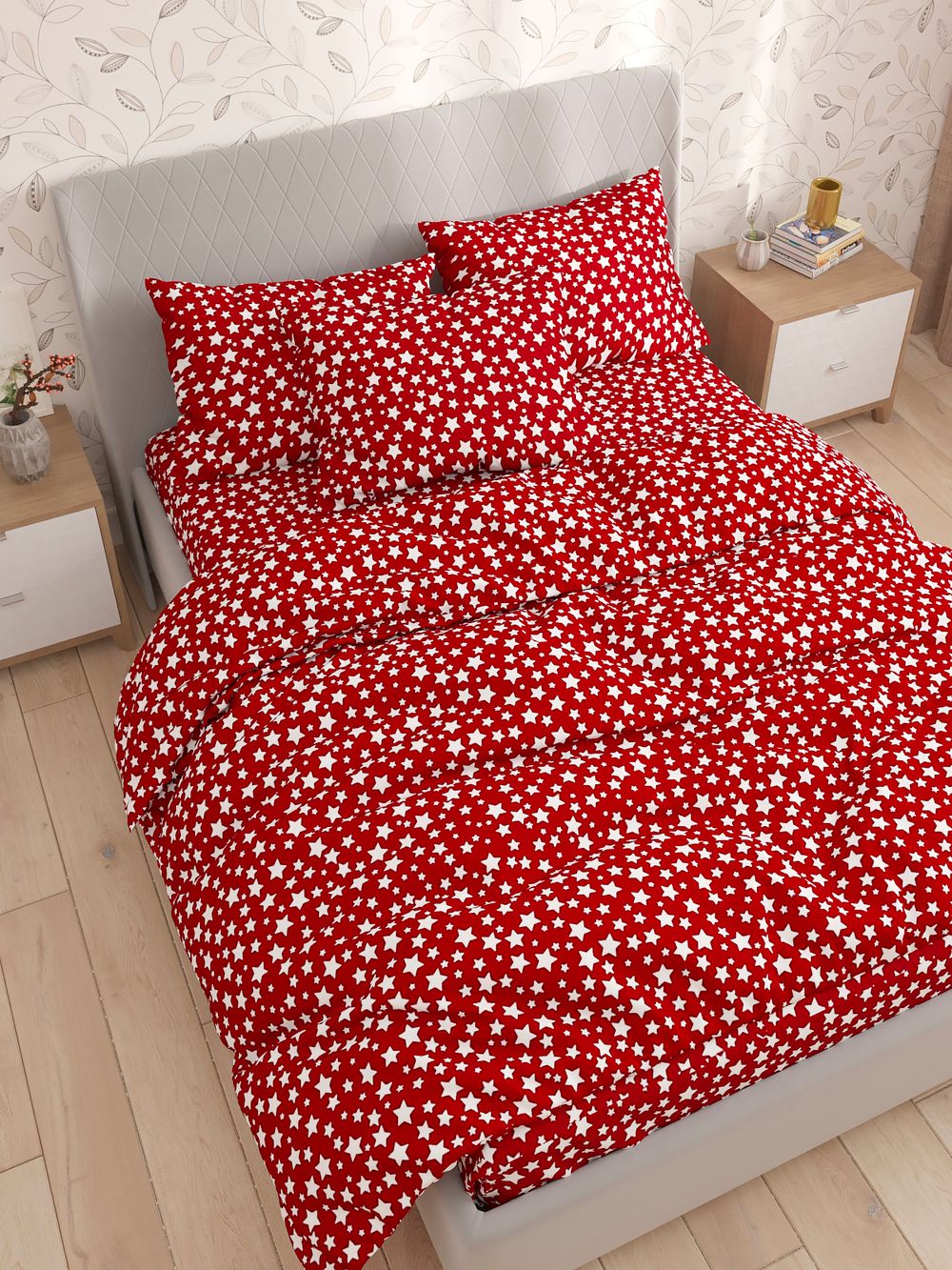 Наволочка комплект 2шт Сказка "Фейерверк звезд" 70х70 см, перкаль