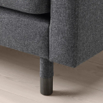 2-местный диван - IKEA LANDSKRONA/ЛАНДСКРОНА ИКЕА, 78х89х164 см, темно-серый