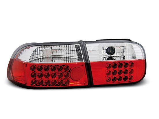 Задние фонари Honda Civic 5 red white led